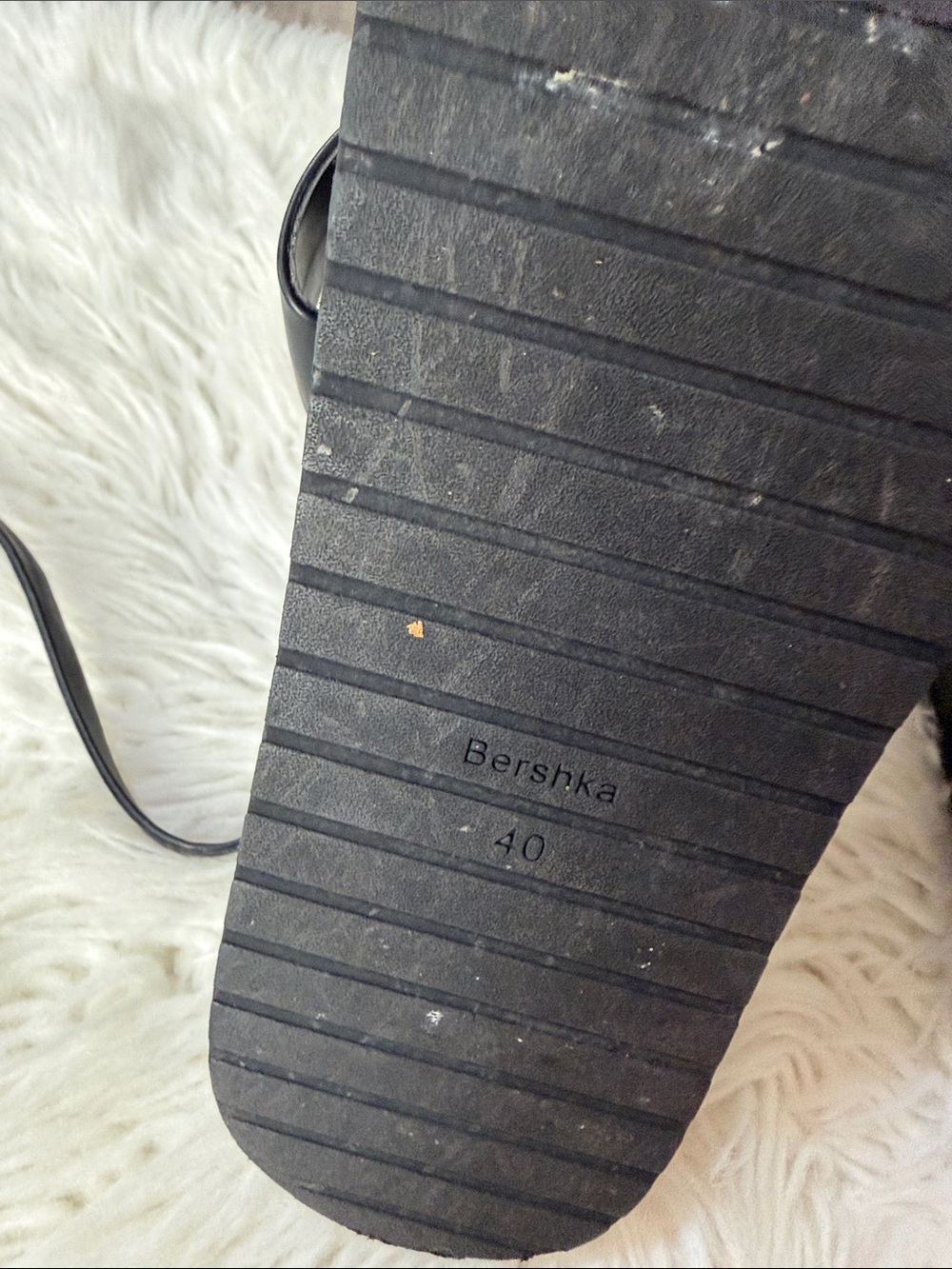 Bershka Black Minimalist Strappy Lace-Up Sandals Size 40 - Picture 4 of 8